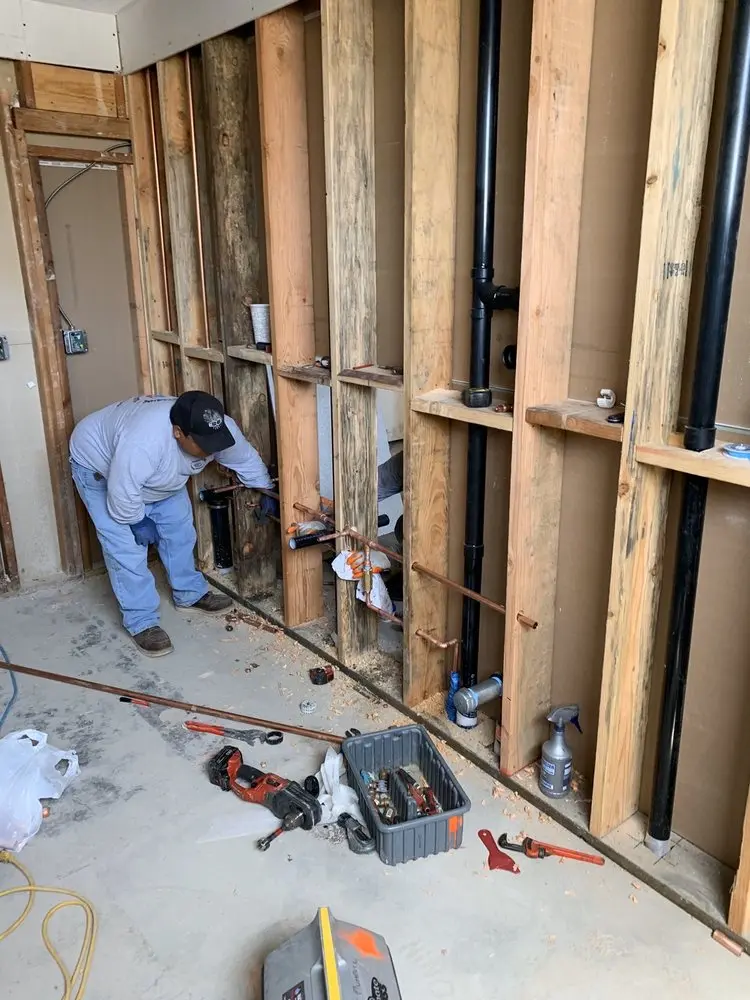 Commercial rough-in plumbing for Water Heater Replacement in Regis